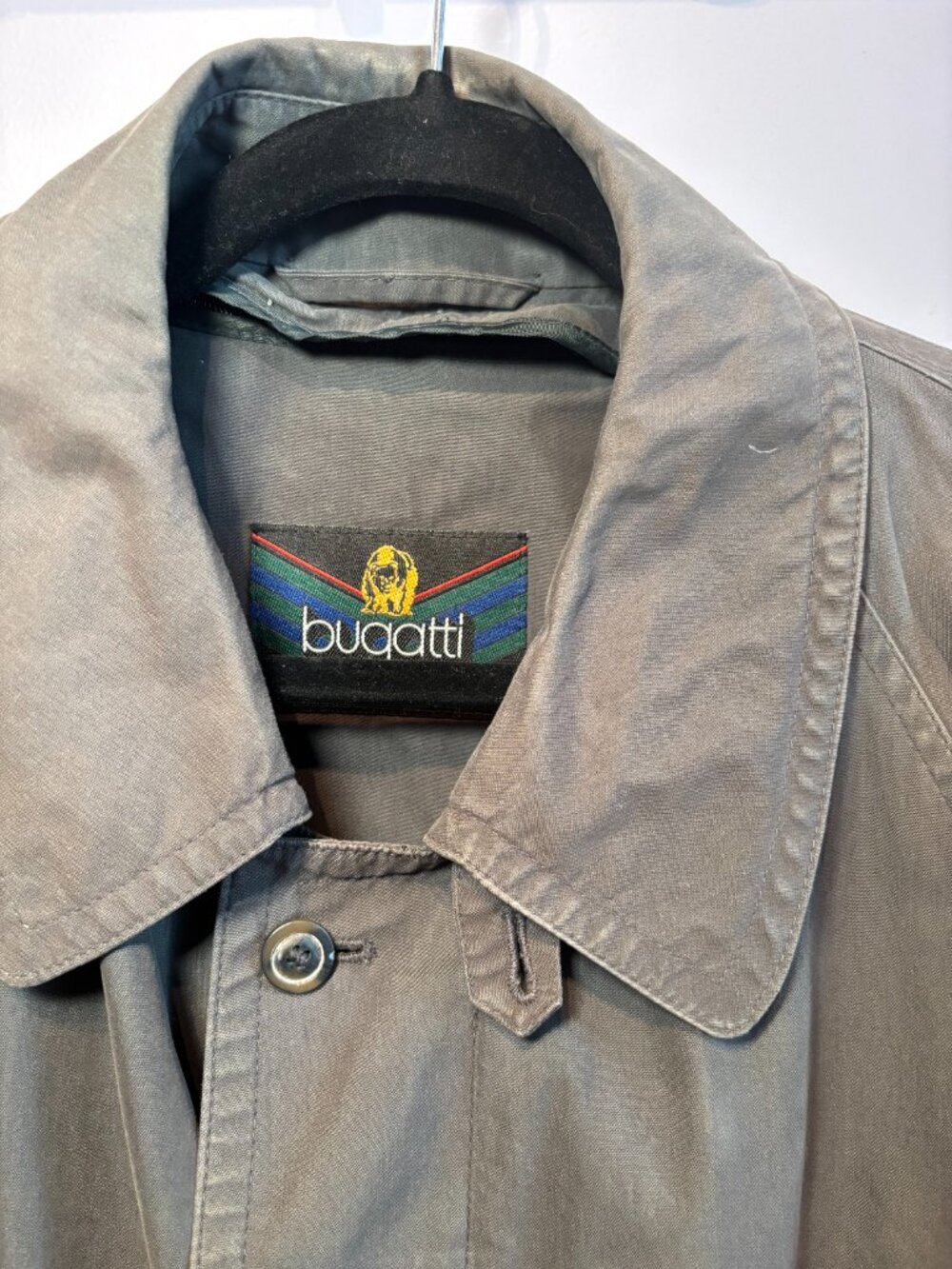 Bugatti Vintage Sleek Olive Green Trench Coat With Lining - Picture 4 of 9